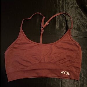 AYBL Seamless Adjustable Racerback Sports Bra in Burgundy